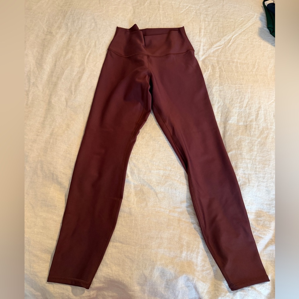 ALO Yoga Burgundy High-Waist Leggings